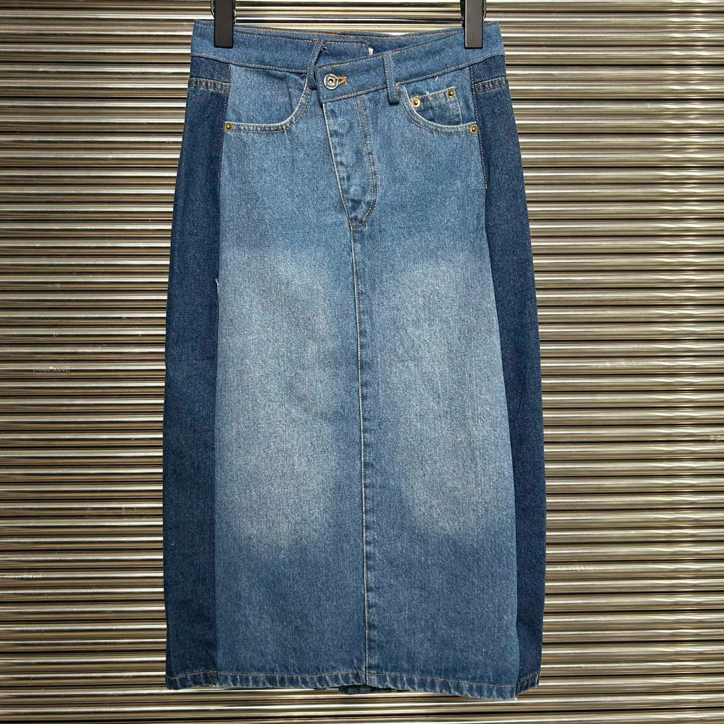 VIP LINK contact me gradient color strap jeans denim sleeveless designer dresses famous brands