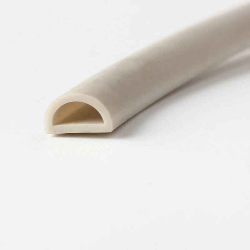 custom high temperture D shape silicone rubber gasket oven door  seals strip