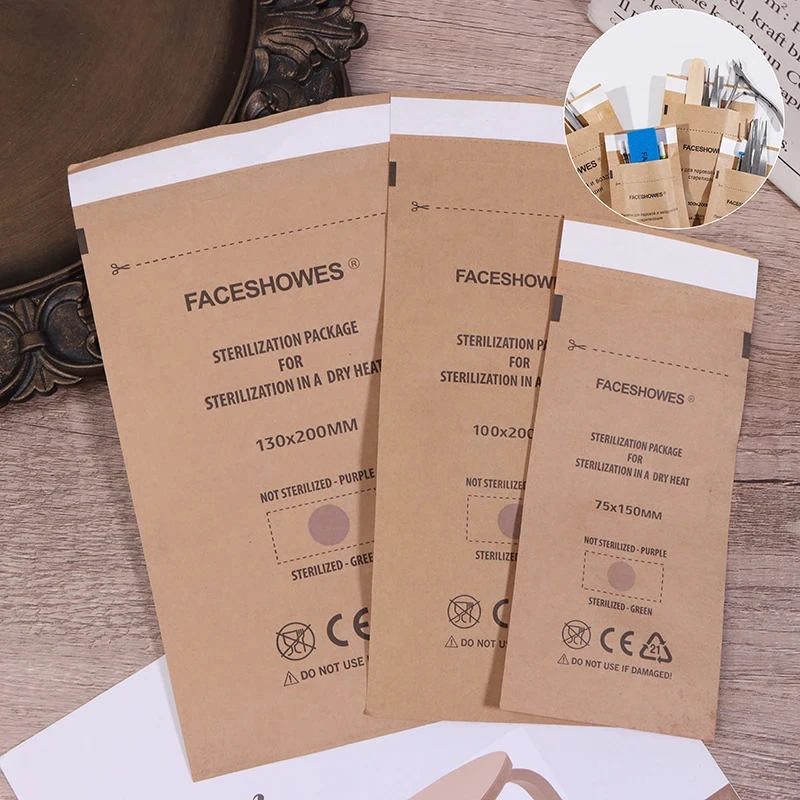 KM Personalised Ecofriendly Recycled High Temperature Sterilization Bag Kraft Paper Pouch for Sterilization