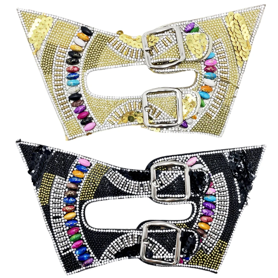 Bosirui Slippers Uppers Sandals Women Rhinestone Decorative Fashionable Upper Cotton Fabric Plastic Slipper flipflop straps