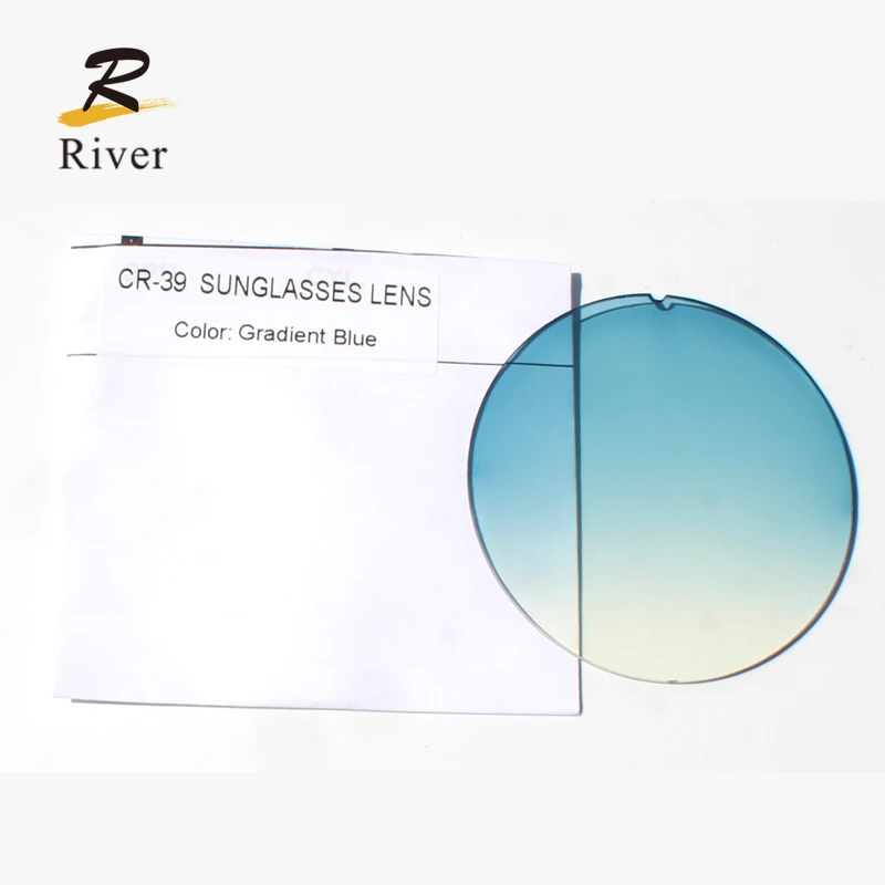 Wholesale eyeglass lenses MR-8 1.60 1.61 gradient color AR coating sunglass lenses