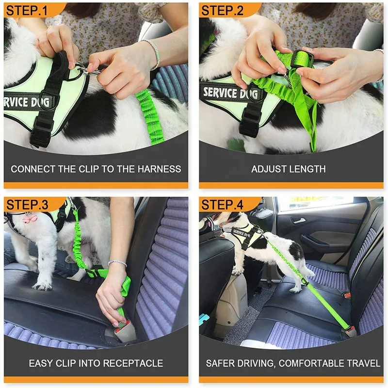 Hot Selling  Cat Safety Dog Restraints Harness Adjustable Belts Pet Car Seat Belt