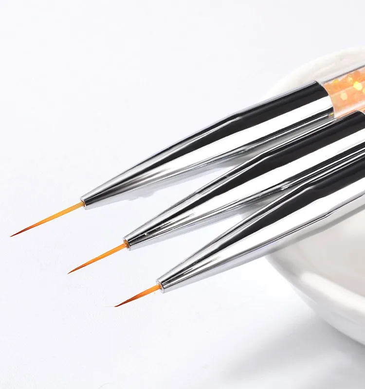 2022 new style Sequins Nail Art Brush 7/9/11 mm Drawing Painting Carving Pen Manicure Tools  Acrylic Liner UV Gel Decorations