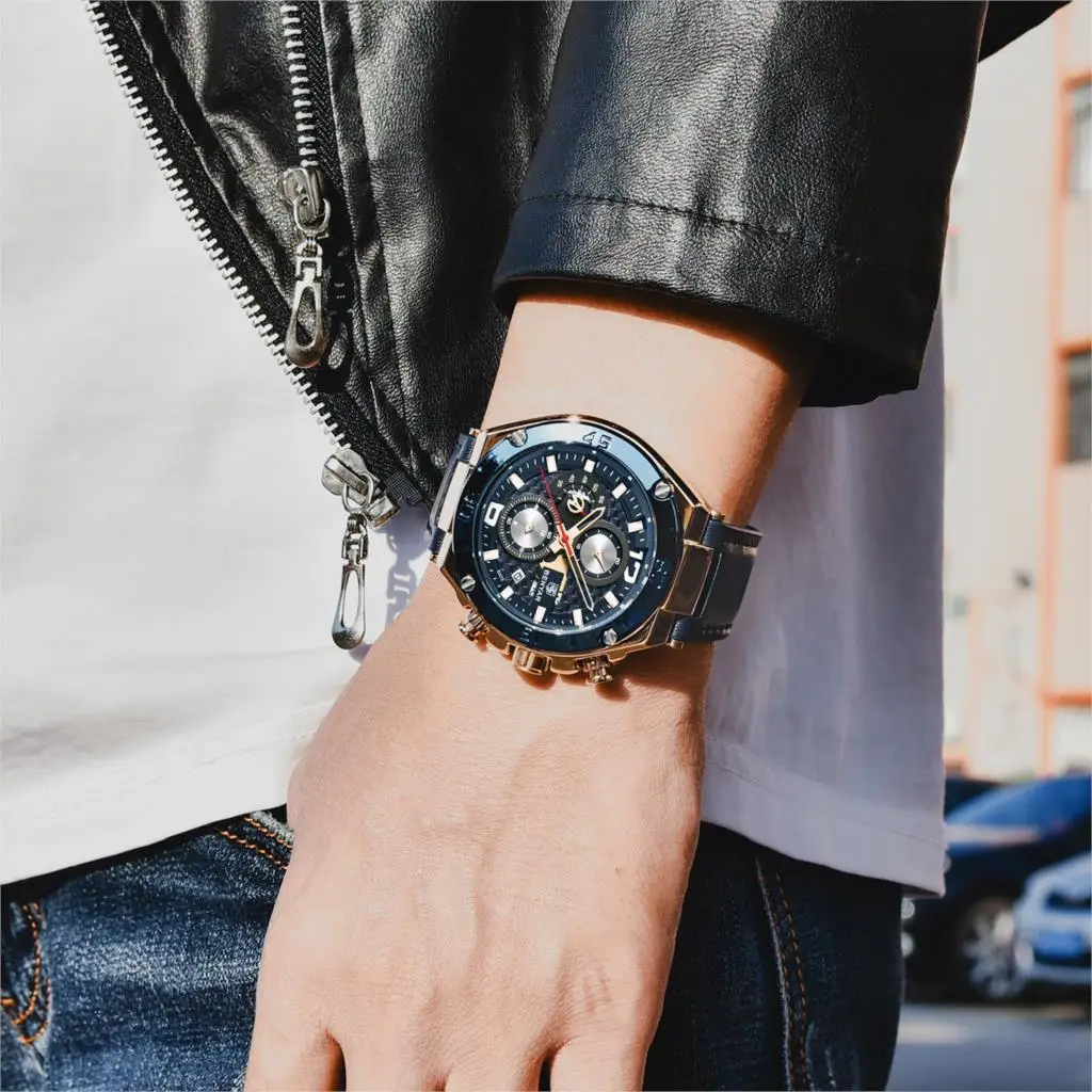 BENYAR 5151 relojes montre многофункциональные спортивные водонепроницаемые мужские кварцевые часы с хронографом