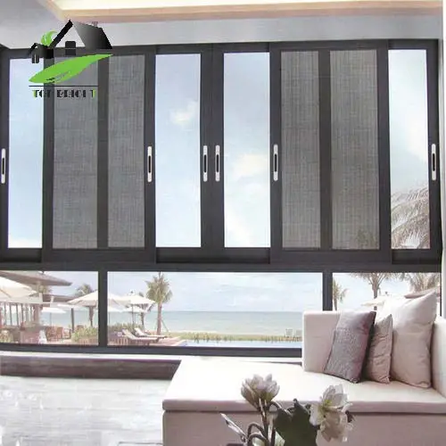 
China OEM Superhouse Aluminium Windows and Doors Aluminium Double Glass Sliding Balcony Window 