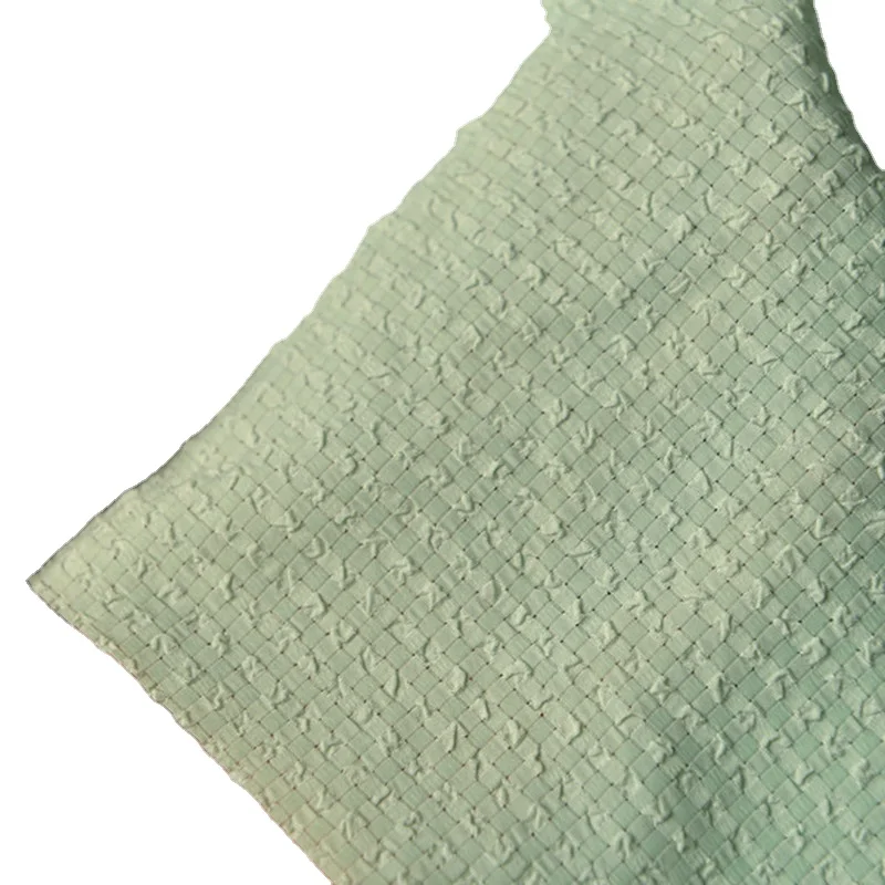 Mint Green Bubble Strip Polyester Fabric Top Dress Baby Clothes Tablecloth Clothes Polyester Fabric