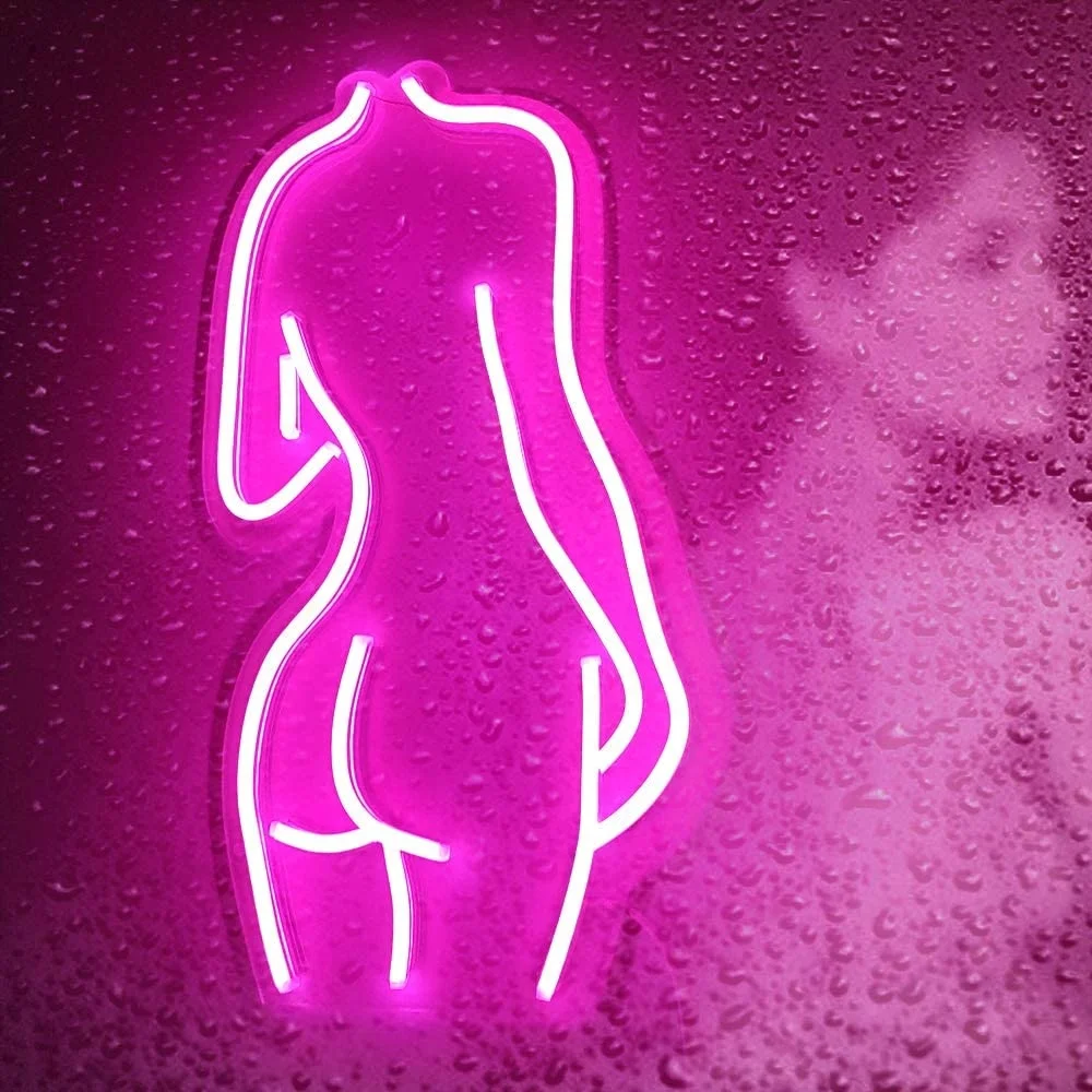 Handmade Man Cave Beer Pub Bar Wall Decor Acrylic LED Light Live Nudes Beauty Back Butt Sexy Girl Neon Sign