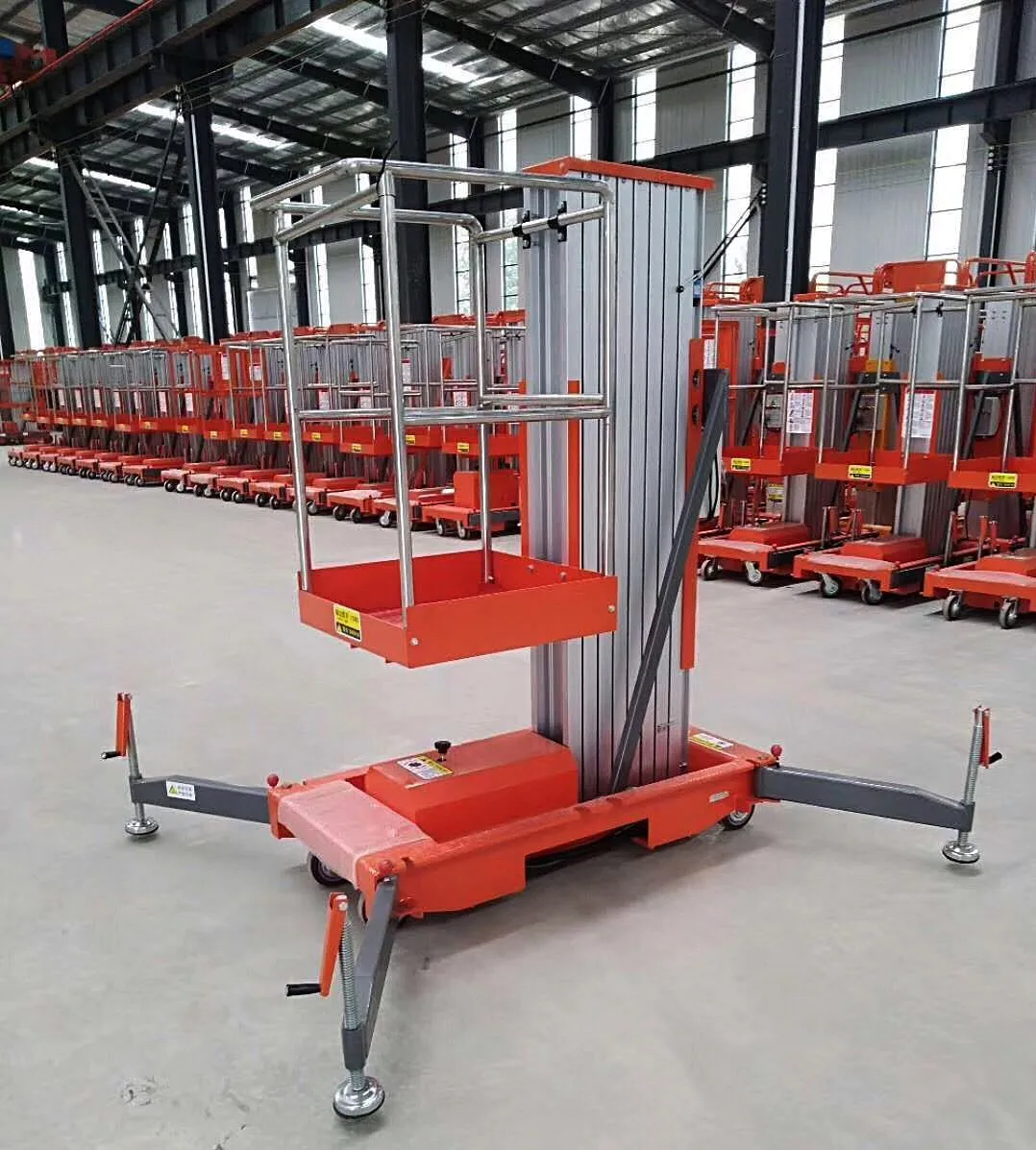 Mobile electric hydraulic aluminum vertical telescopic man lift