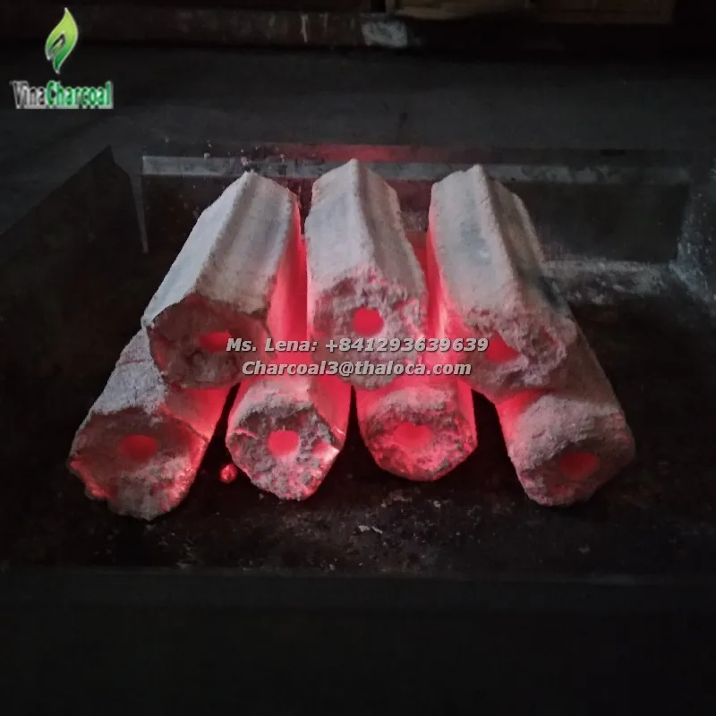 Bamboo Briquette Charcoal/ Wooden Sawdust Charcoal Briquette No Smoke