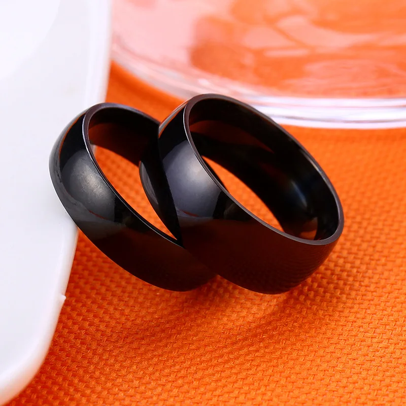 Wholesale 4mm 6mm 8mm Stainless Steel Ring Tungsten Carbide Ring 24k Gold Plated Dome Polished Finish Wedding Band
