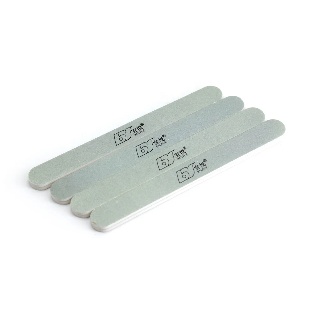 Custom logo printed greyish green personal care sponge polished nail buffer