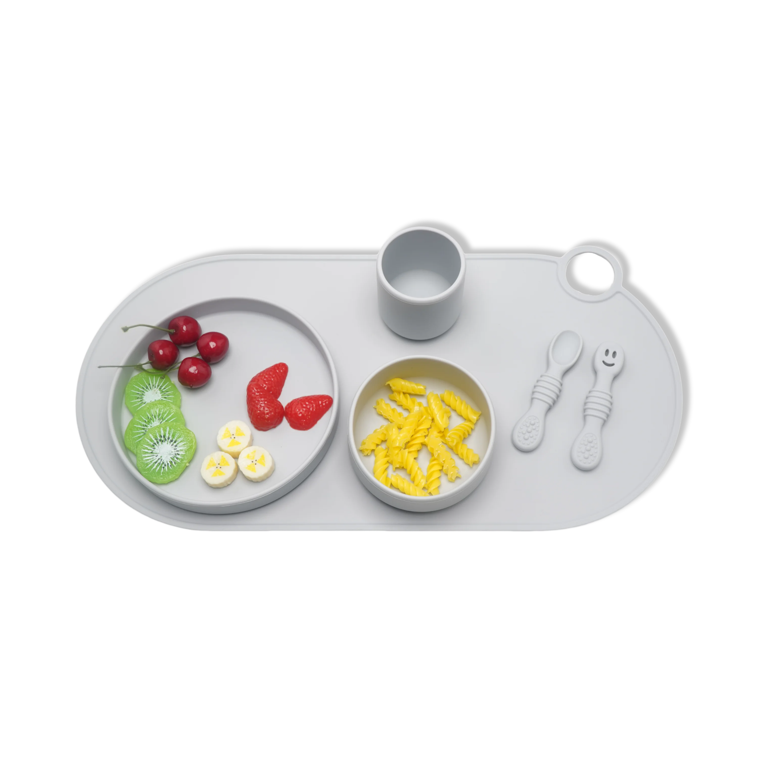 Baby Safety Products Non Toxic Food Grade Bpa Free Silicone Divider Kids Feeding Plate Bowl Set With Spoon