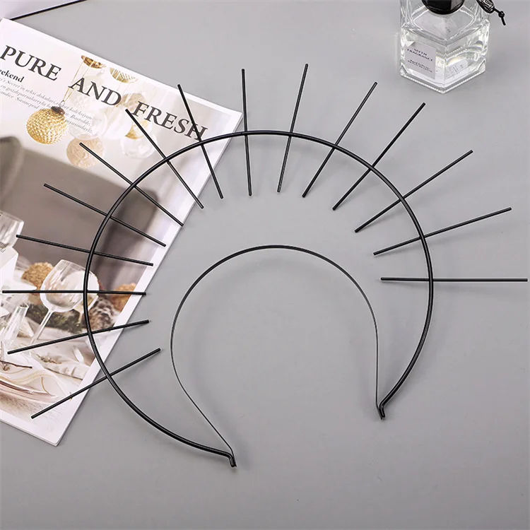 M113 European-style Notre Dame Halo Hair Crown, new metal notre dame hair accessories halo plating geometric crown