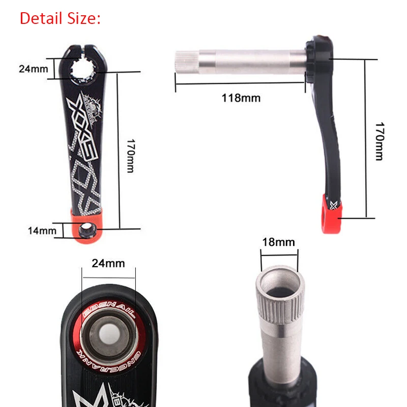 BCD 104 CNC Aluminum Bicycle Crank Set for MTB & Road Bike Parts.