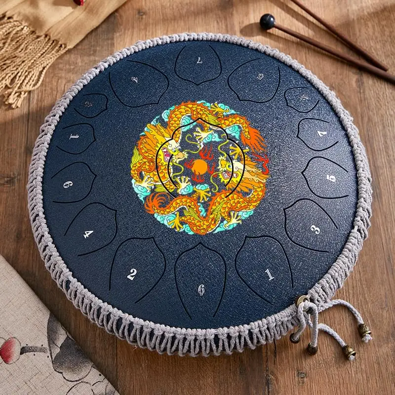 steel hand steel tongue drum 14 inch percussion instrument chakra sound Physiotherapy