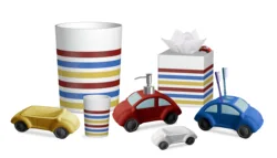 Car shape Painting&Spraying Resin Bathroom Article Accessories Set designers bathroom set