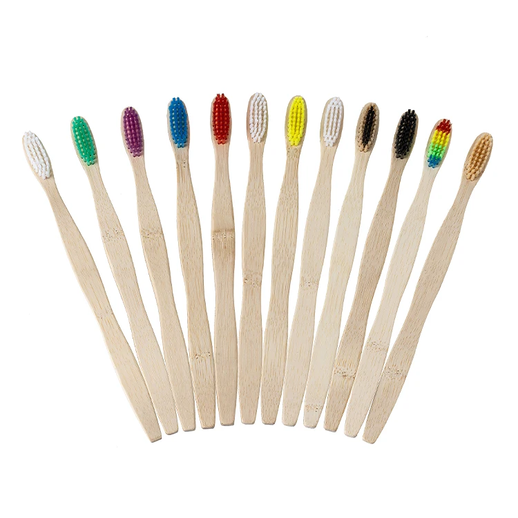 Dental Oral Care Toothbrush Natural Bamboo Tooth Brush Set Soft Bristle Charcoal Teeth Eco Bamboo Toothbrushes for Hotel