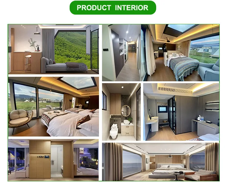 Small Space Capsule Mobile Home Prefabricated Modular Steel Container with Kitchen and Bathroom for Hotels and Cabins