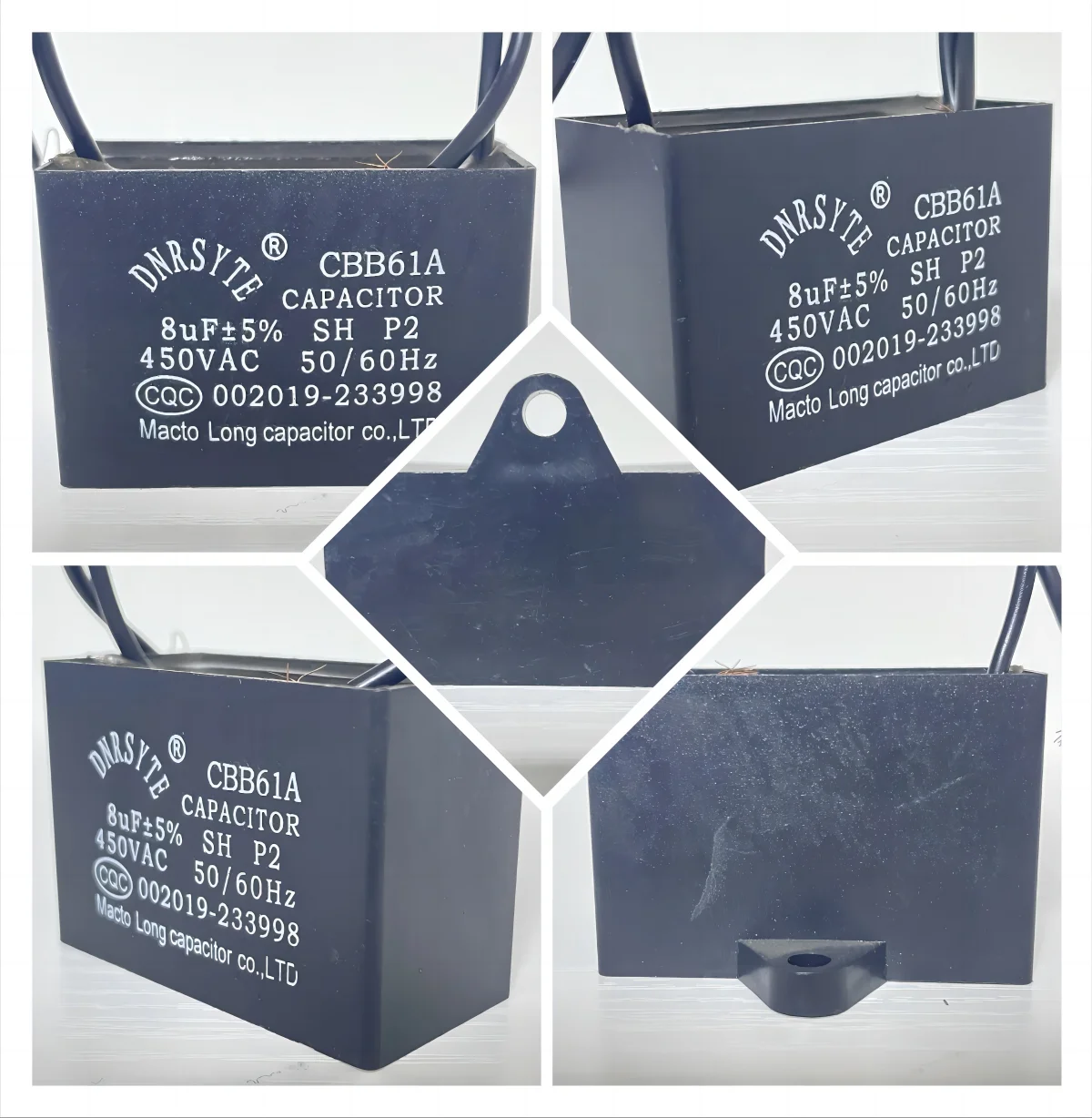 New Trend 8uf 450V.AC  CBB61 Lead Wire Type Capacitor switchgear capacitor panel 6kv kvar Starting  maxwell