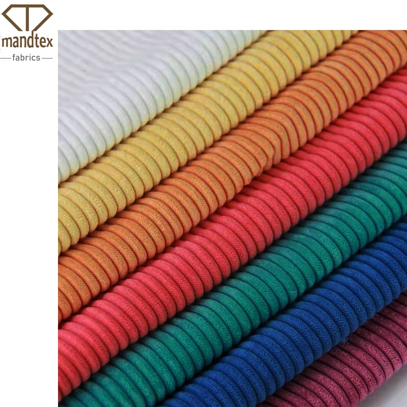 Mand Textile wholesale popular soft hand eco friendly micro polyester wide wale 4 wale corduroy fabric for cushions and garments