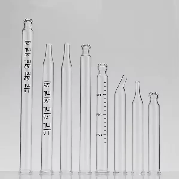 Manufacturing Eco Friendly Custom colored glass tubes Glass Dropper Rubber Head Pipettes For Cosmetic Dropper Bottle