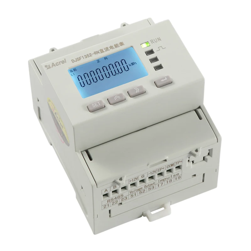Acrel DJSF1352-RN Din Rail PV DC Meter For Photovoltaic Solar System With RS485 Modbus-RTU Can Be Used With Shunt