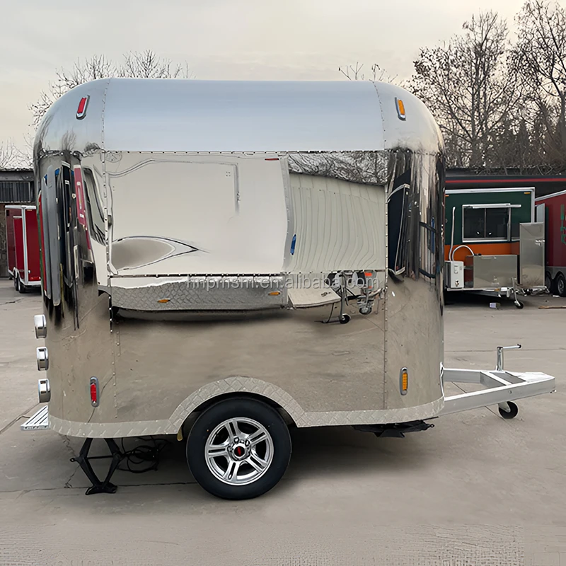 European Quality Stainless Steel Food Truck Wholesale Electric Food Truck Cart Airstream Trailer Food Airstream Trailers