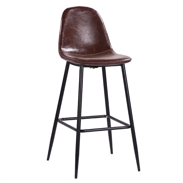 Italian design wholesale fabric top metal leg used bar stools