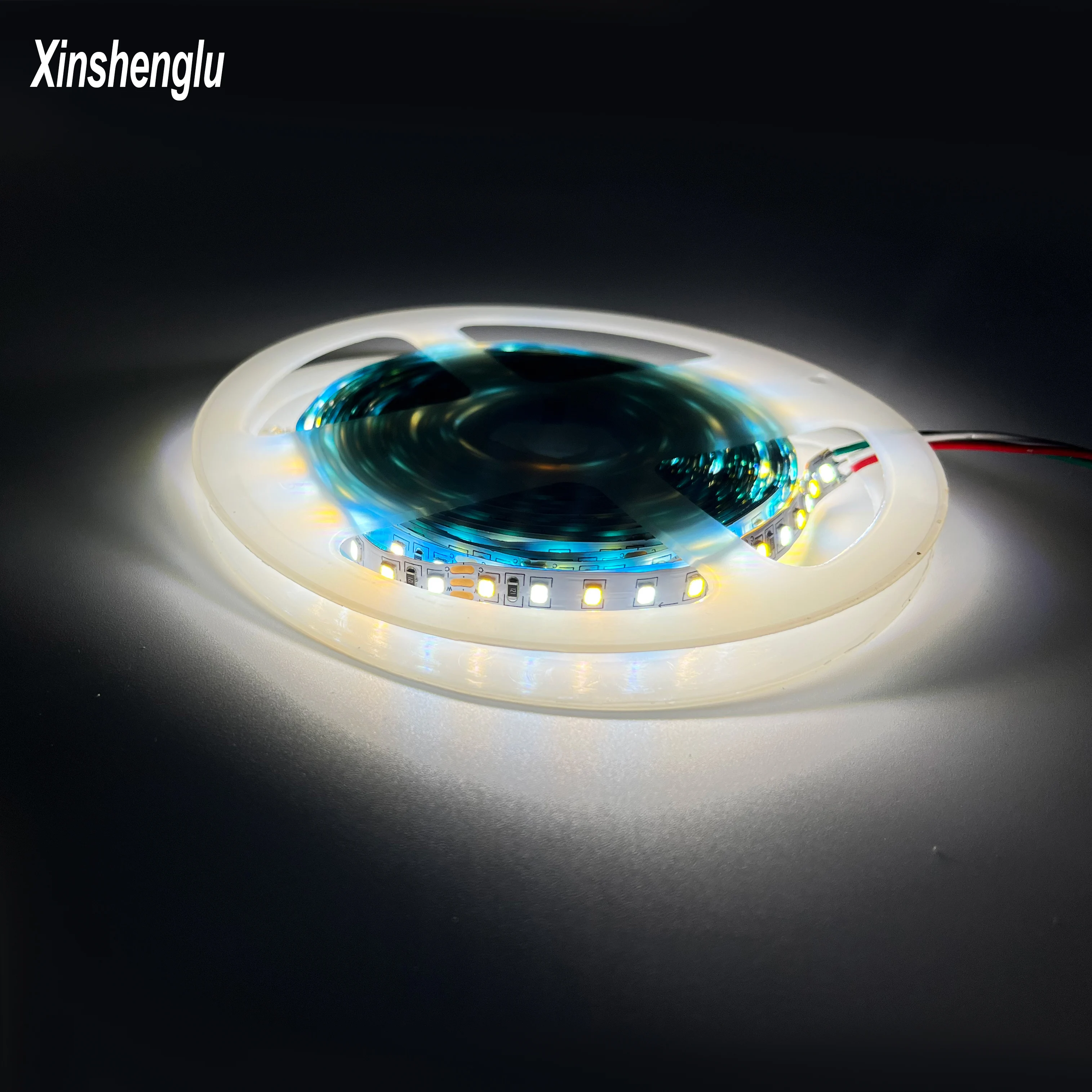 Светодиодная лента 12 В умное освещение 60 светодиодов/м 2 цвета CCT 3 SMD 2835 гибкая белая Адресуемая светодиодная подсветка