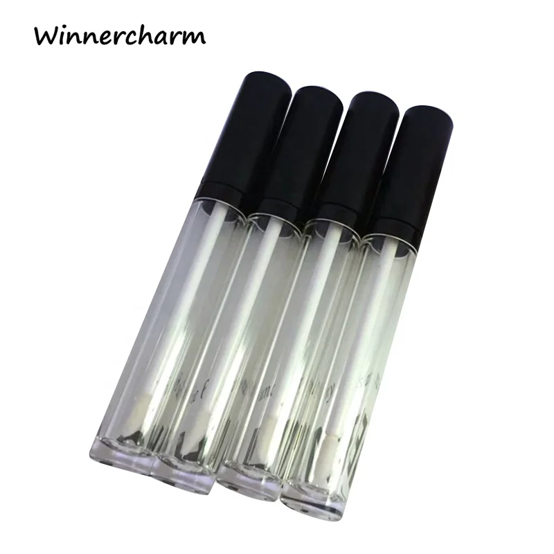 
Wholesale high quality round clear cosmetic lipgloss plastic tube 