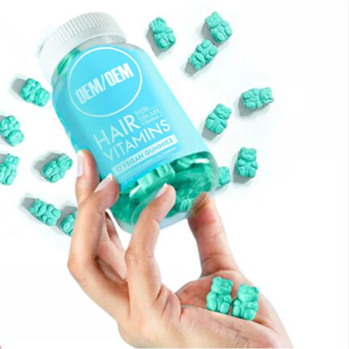 Private Label Biotin Gummies with Collagen Vitamin Gummy Bear Improve Hair Skin And Nail Growth (1600484027225)