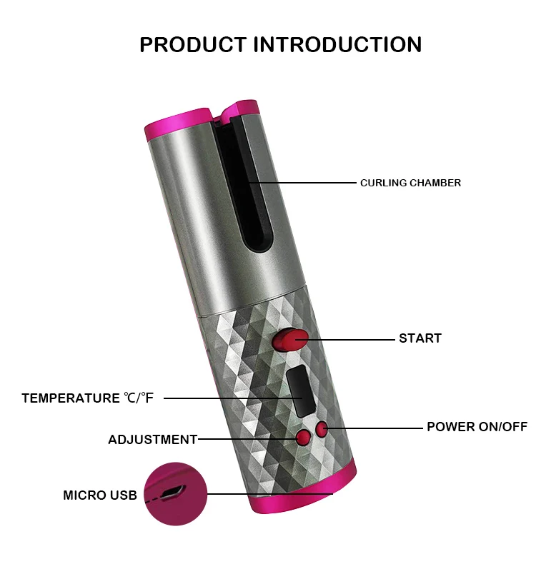 Portable Hair Waver Iron Electric Deep Curling Spiral Rotating Magic Automatic