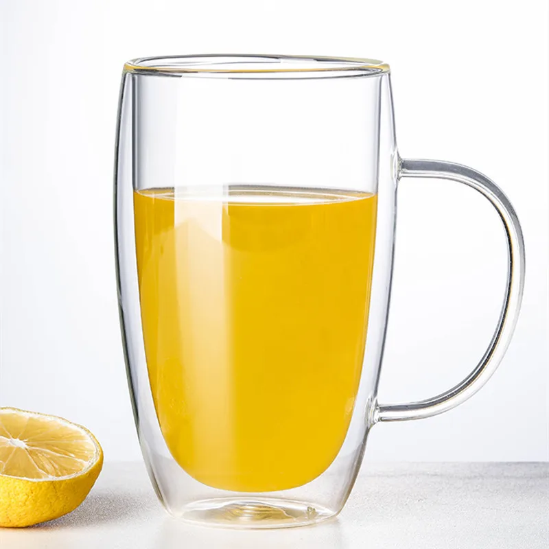 350ml Borosilicate Double Wall thermos Glass Cups Coffee Mug Drinking Glasses Tableware Drinkware