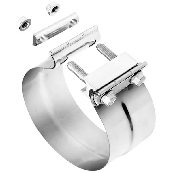 
304SS Stainless Steel Repair Preformed Lap Joint Exhaust Muffler Band Clamp 