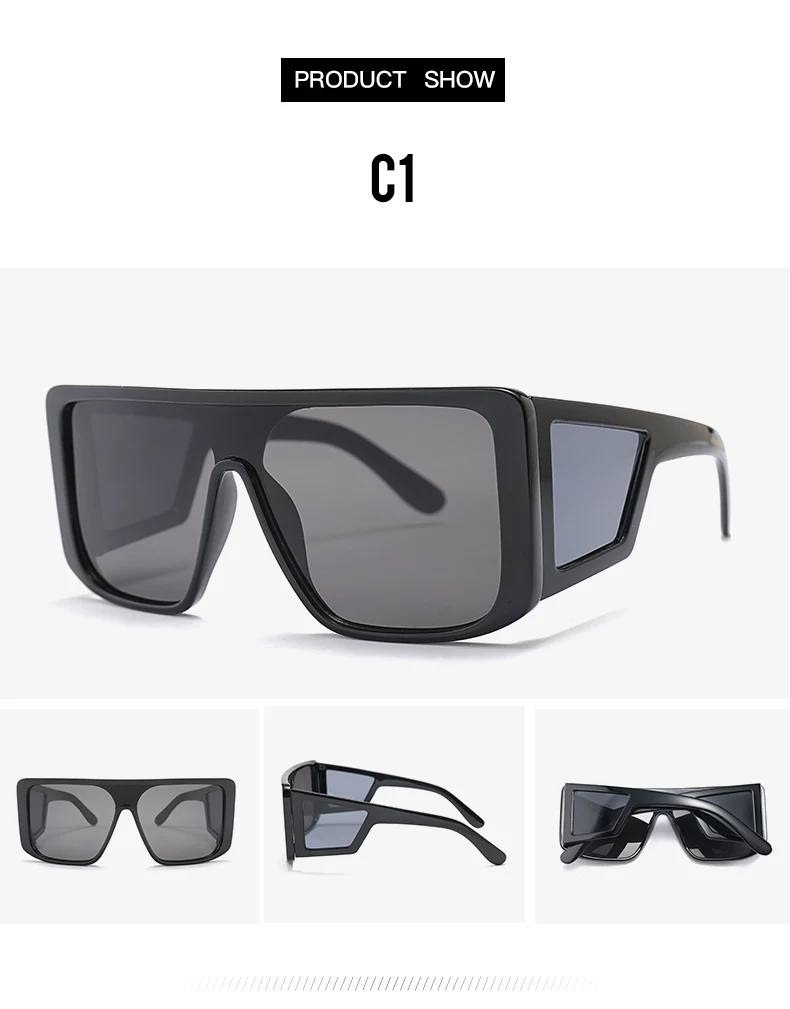 TENYARN fashion plastic gradient UV 400 fashion oversized trendy women shades sun glasses sunglasses 