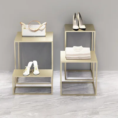 Modern wholesale metal clothes display display rack counter design combination clothing Nakajima display table rack