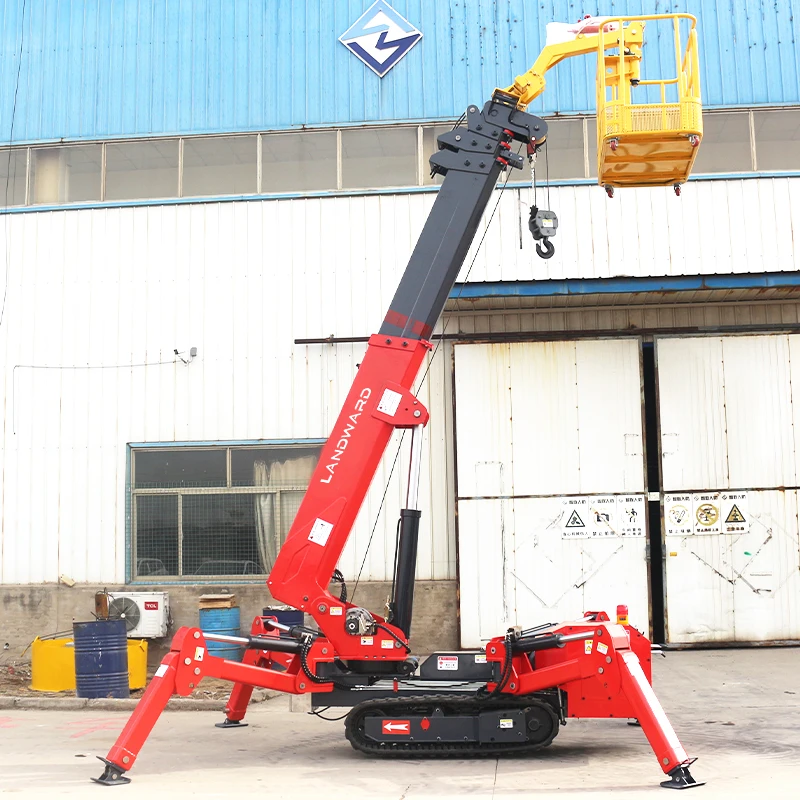 1 Ton 3 Ton 5 Ton 8 Ton Hydraulic Spider Crane Telescopic Boom Mini Folding Construction Crane