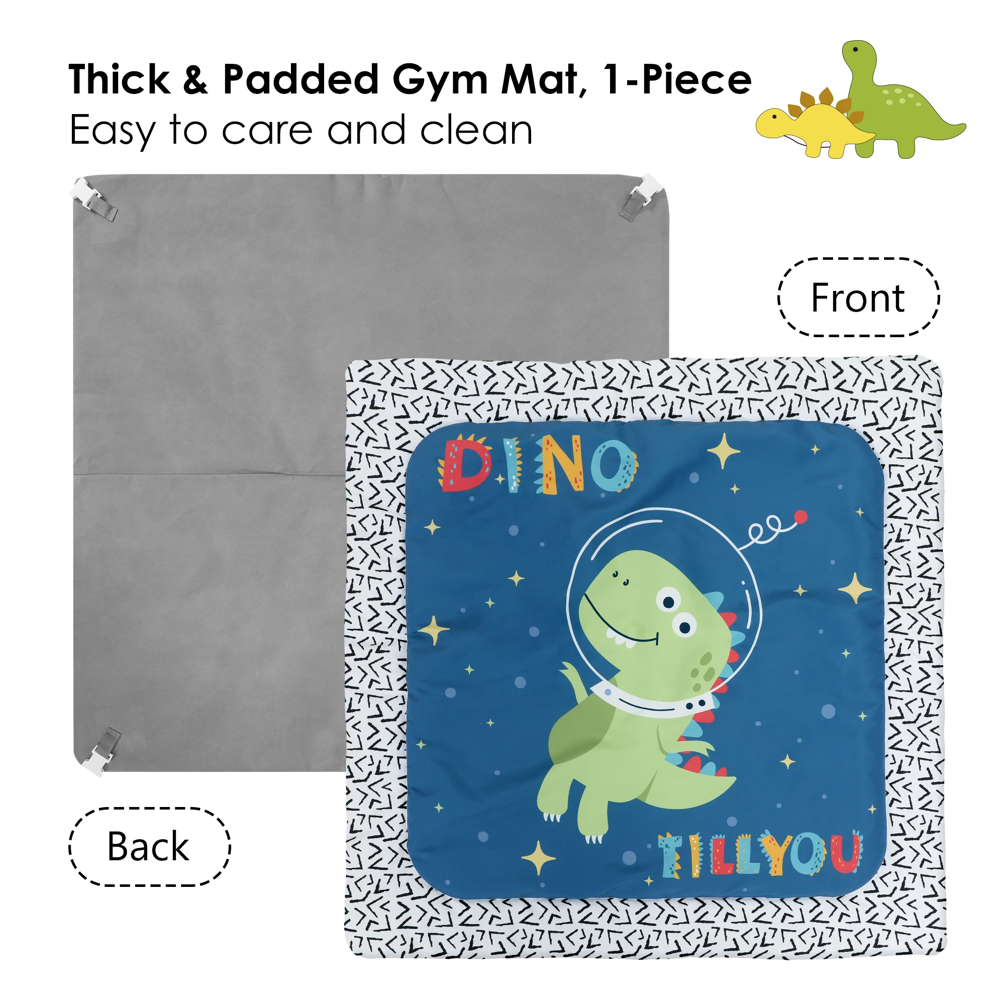 Dinosaur Washable Baby Gym Activity Center with Mat Early Development Playmats Infant Activity Play Mat