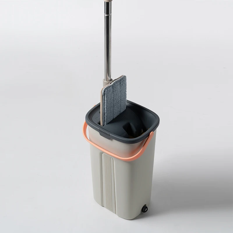 New Design Microfiber Wet and Dry Flat Mop Bucket Floor Cleaning Scraping Mop with Bucket Household Cleaner