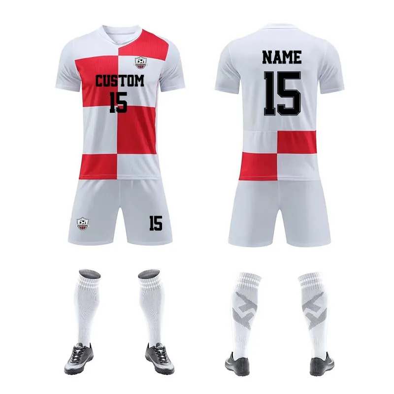 2024 Professional Soccer Uniforms Athletic Custom Team Jersey Thailand Quality Football Shirt Quick Dry Men Club Soccer Uniform