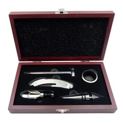 Wonderful 5 Pieces tools in wooden box Case and   men wine gift set and wine gift box set