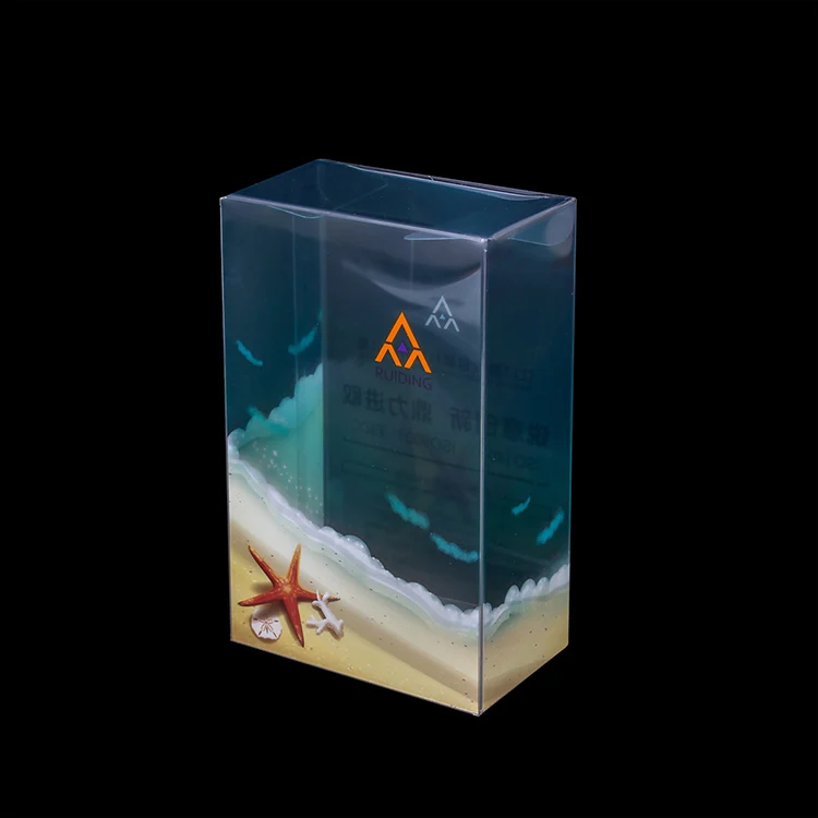Folding Packaging Box PVC Plastic Customized with Printing Display Transparent & Customized Printing Recyclable Accept RUIDING