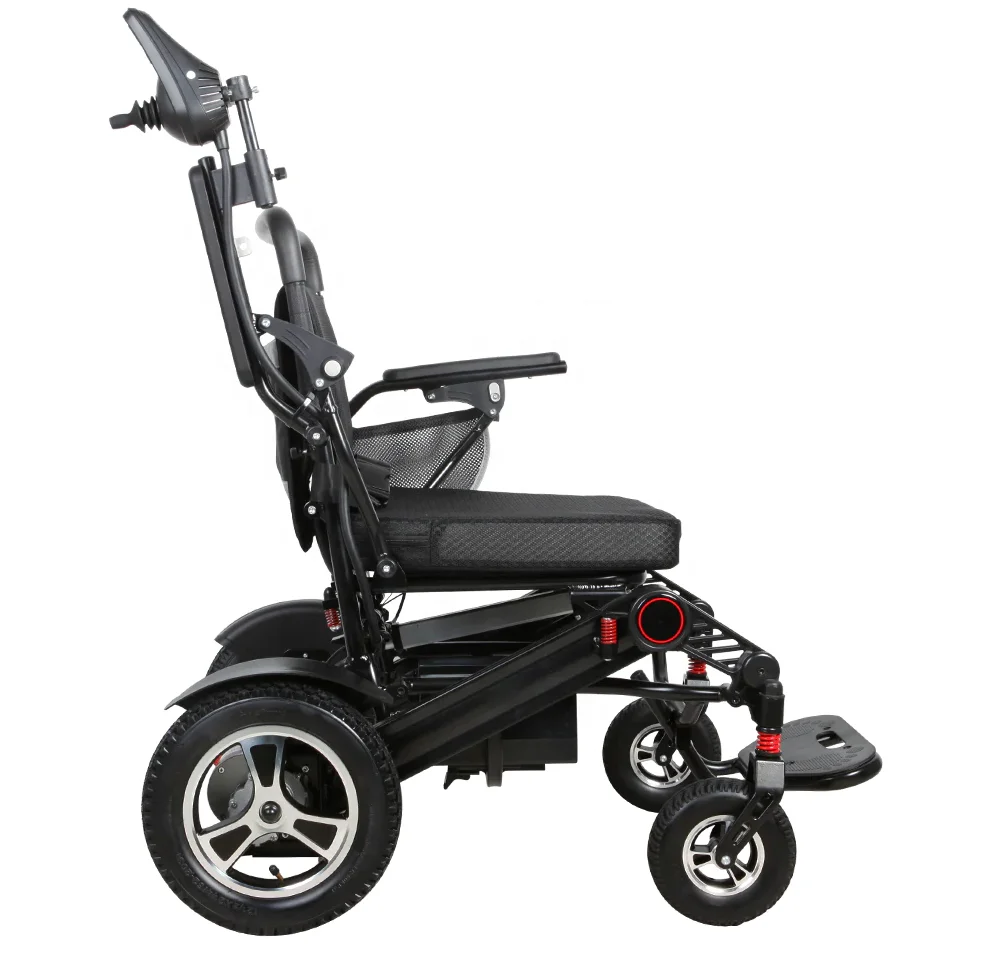 Small Portable Electric Folding Ultra Lightweight Wheelchair Foldable Electric Folding Lightweight Wheelchair for Sale