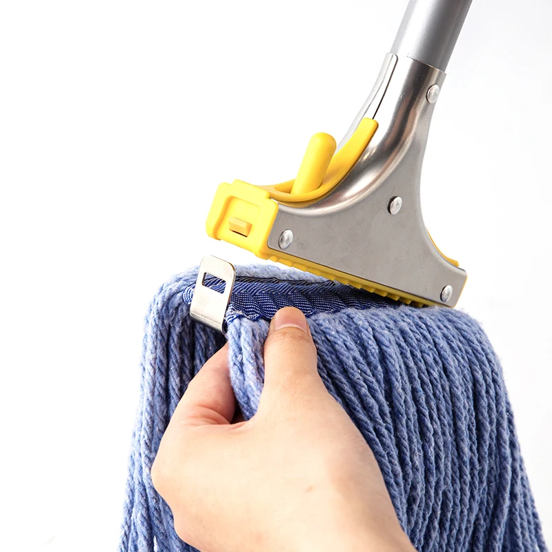 Jesun Commercial Industrial Grade Looped-End String Wet Dry Heavy Duty Cotton Mop Microfiber Cotton Wet Mop Cleaning Floor
