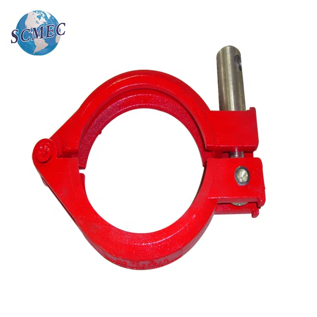 heavy duty double bolt hose clamp concrete pump parts clamps with rubber gasket