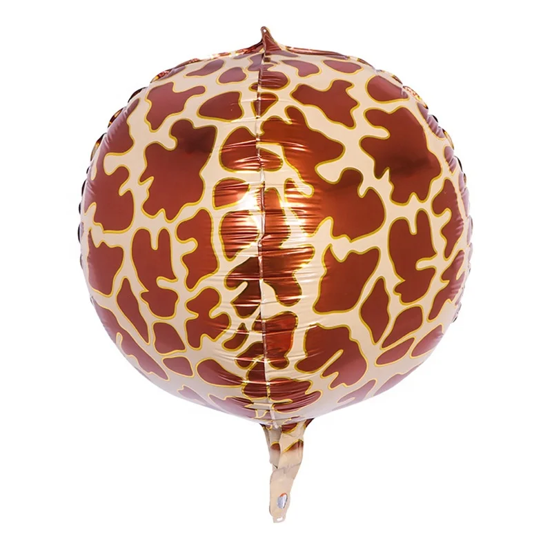 22 Inch Large Animal Print Foil Balloons Jungle Animal Print Balloons 4D Wild Mylar Balloon for Jungle Theme Birthday Decoration
