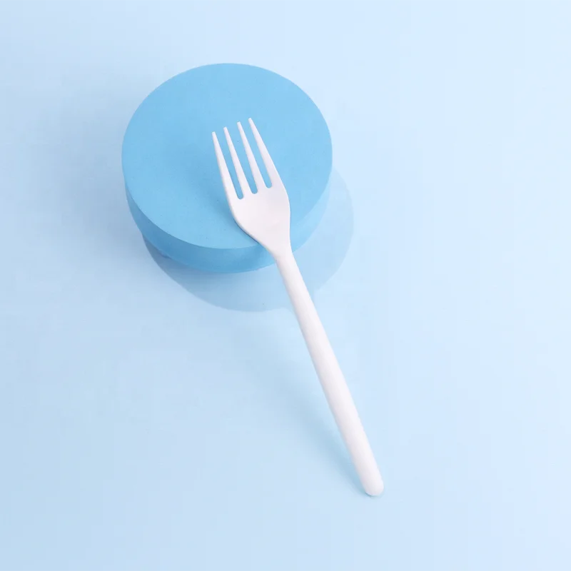 New Design Heavy Weight Disposable CPLA Cutlery 100% Compostable Spoon Fork Knife Cutlery Kits