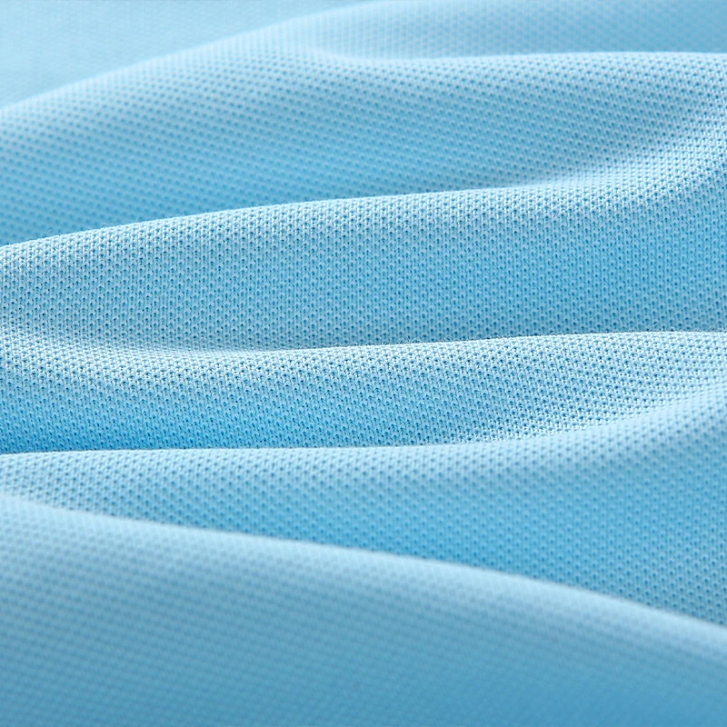 Customized Embroidery Logo Moisture Wicking Cotton Polyester Mens Uniform 3 Buttons Stripe Polo Shirt