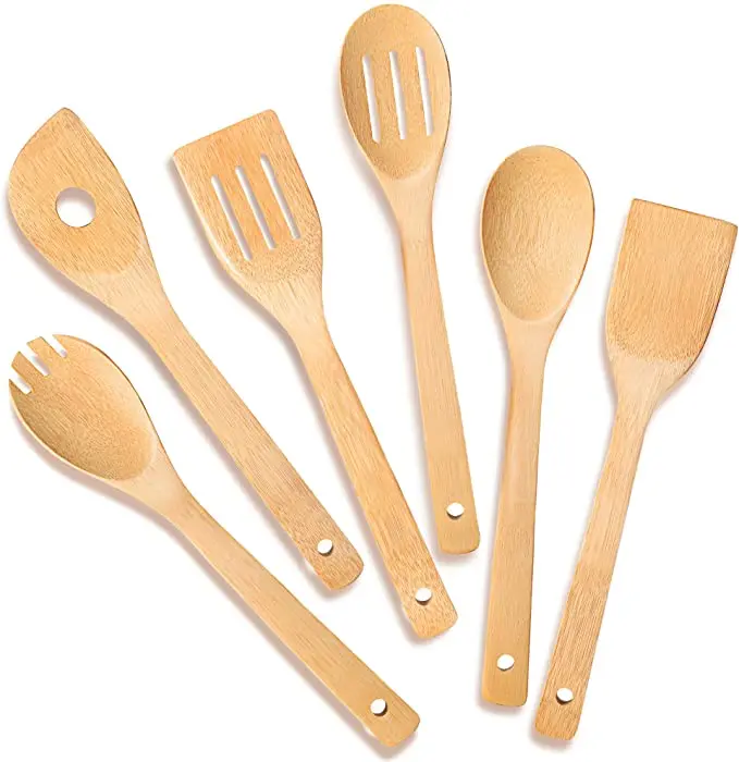 Bamboo shovel non-stick special paint-free 6-piece set wood spoon set