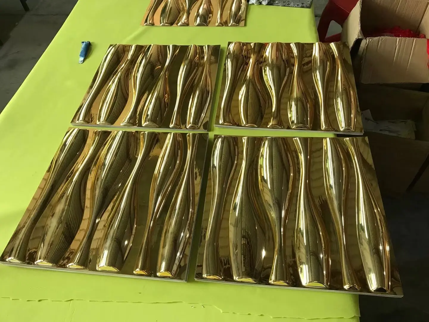 Customized Color Electroplating 3D PVC Wall Panel For Hotel & Night Club